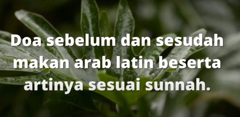 doa sebelum dan sesudah makan arab latin beserta artinya sesuai sunnah
