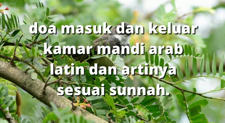 doa masuk dan keluar kamar mandi arab latin dan artinya sesuai sunnah