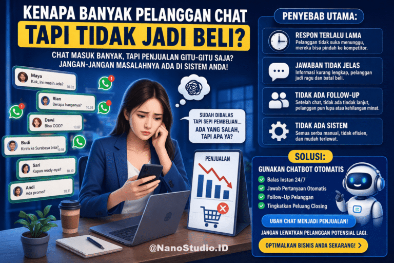 Kenapa Banyak Pelanggan Chat Tapi Tidak Jadi Beli? Ini 3 Penyebab & Solusi Otomatisnya