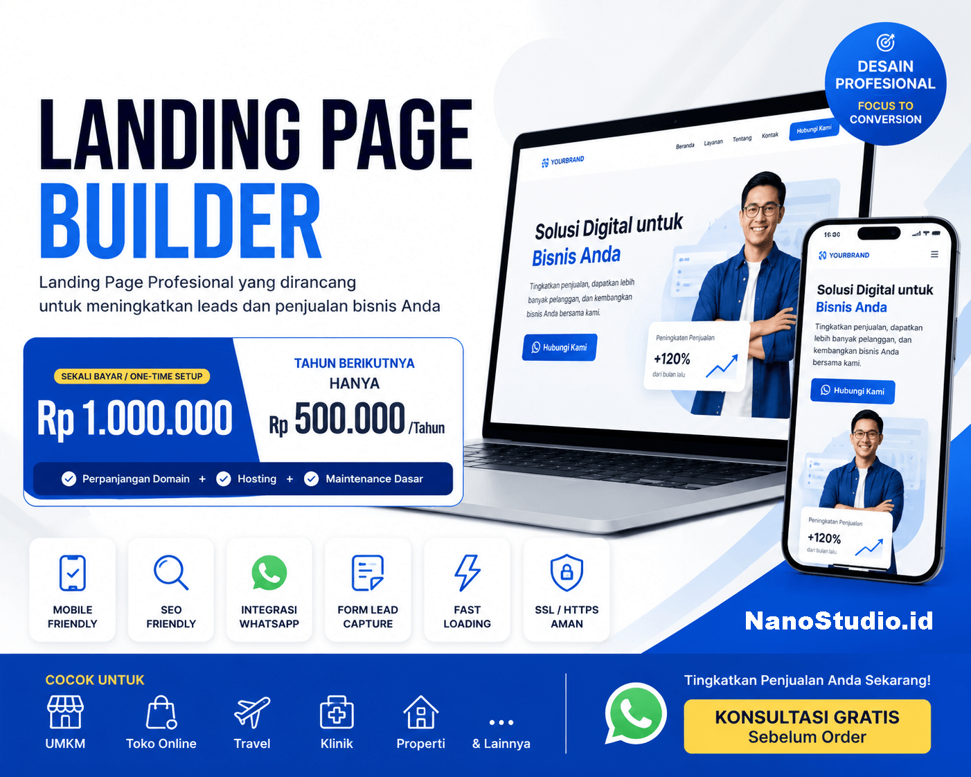 Jasa Landing Page @nanostudio.id